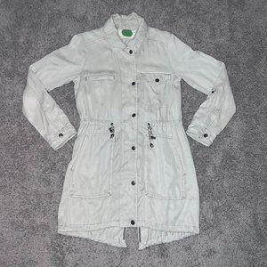 Anthropologie Womens Easy Like Sunday Anorak Lightweight Jacket Sz Small S Cream